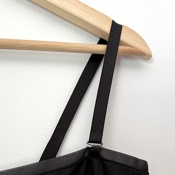 SPANX Black Satin Silky Mini Smoothing Slip Adjustable Removable Straps NEW L - Picture 5 of 9